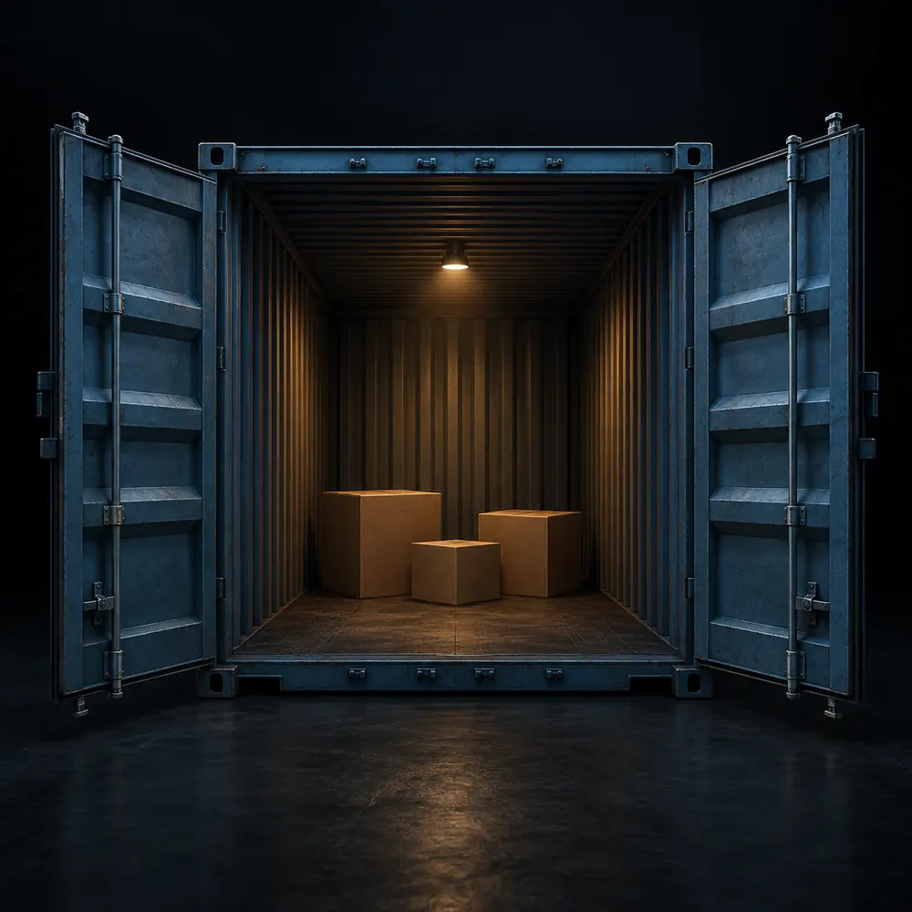 A parcel being checked and repacked at a sorting bench